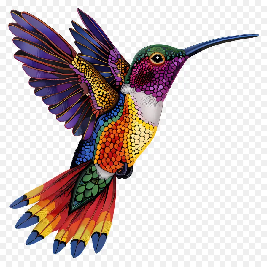 Hummingbird，Bulu Berwarna Warni PNG