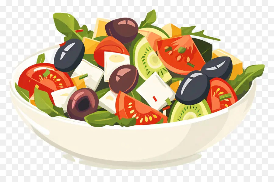 Salad Yunani，Salad Campuran Hijau PNG