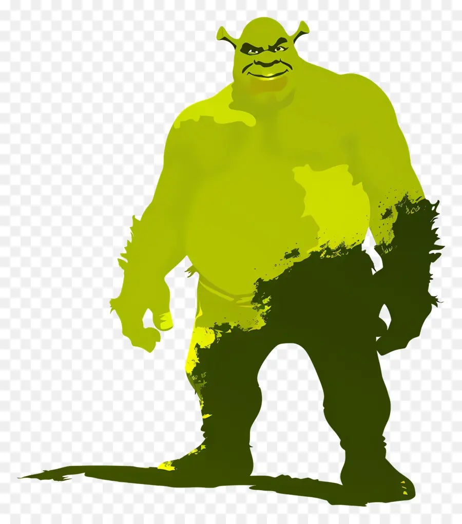Siluet Shrek，Karakter Kartun PNG