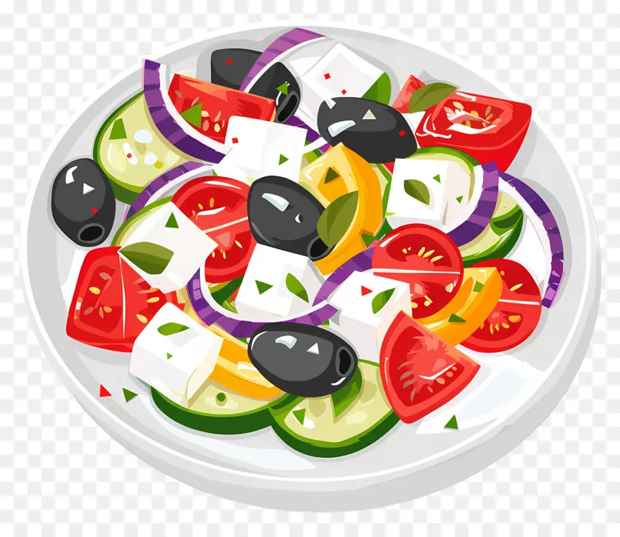 Salad Yunani，Salad Sayuran PNG