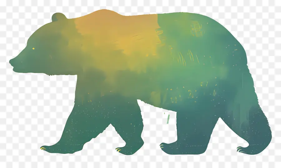 Beruang，Siluet PNG