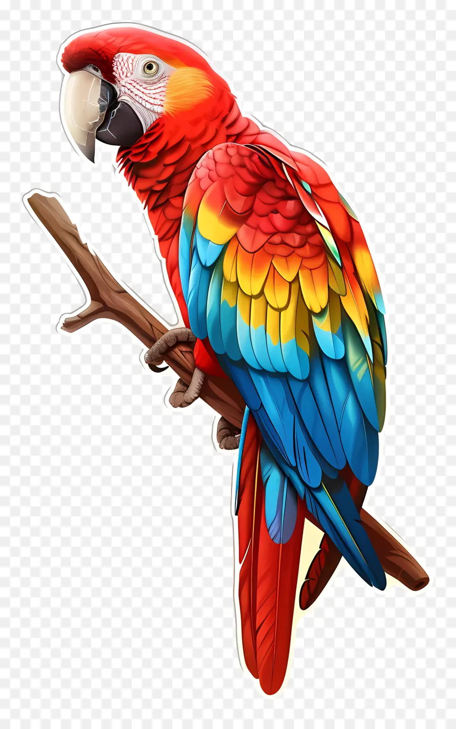 Stiker Burung Beo，Warna Warni Burung Beo PNG