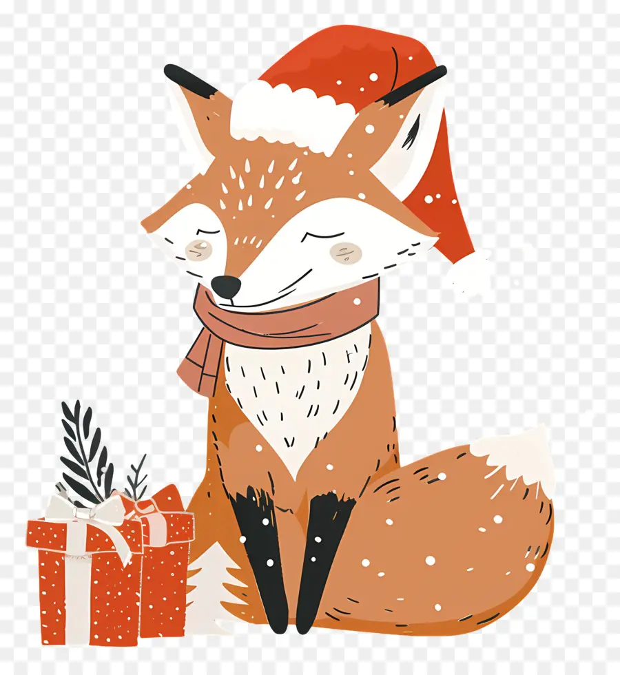 Fox，Topi Santa PNG