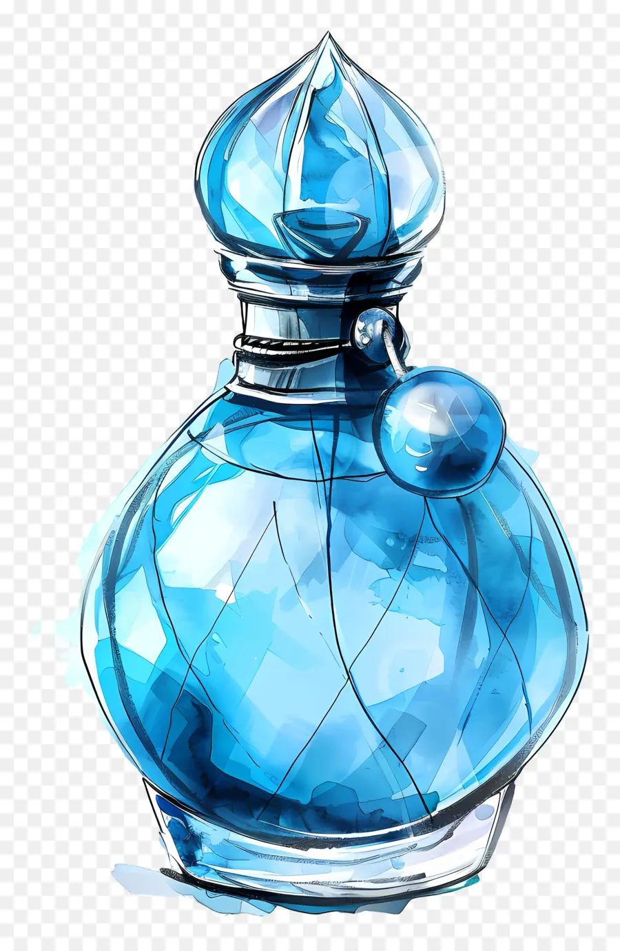 Parfum，Botol Biru PNG