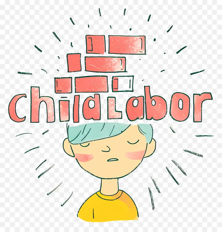 Hari Dunia Melawan Pekerja Anak，Kartun Ilustrasi PNG