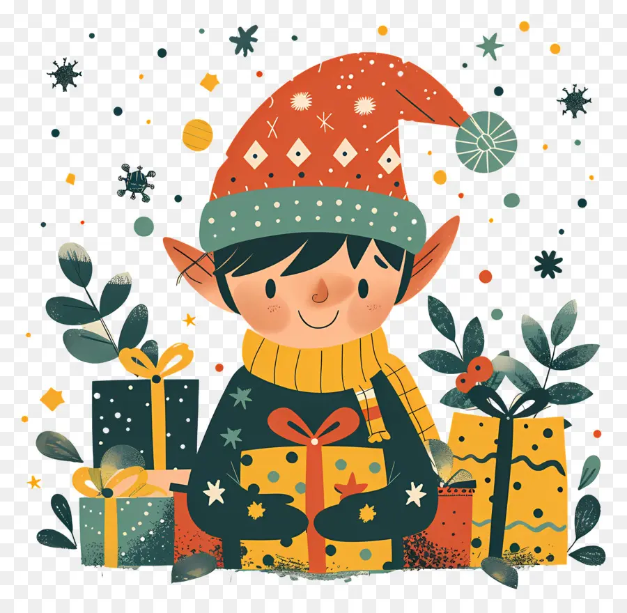 Elf，Hadiah Natal PNG