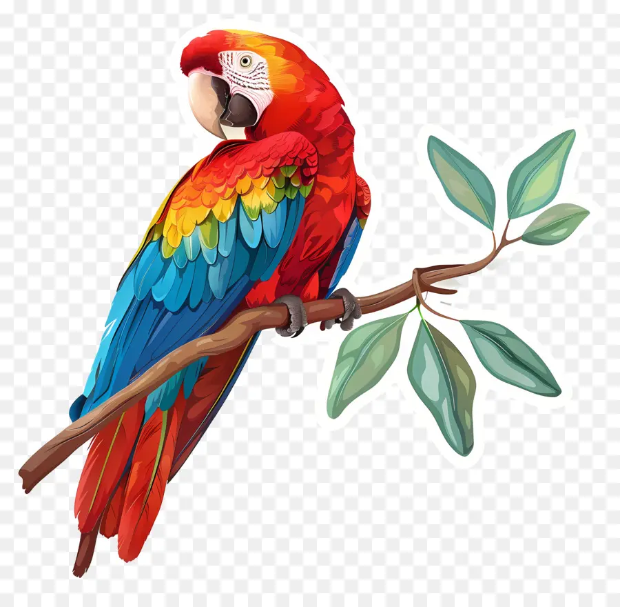 Stiker Burung Beo，Macaw PNG