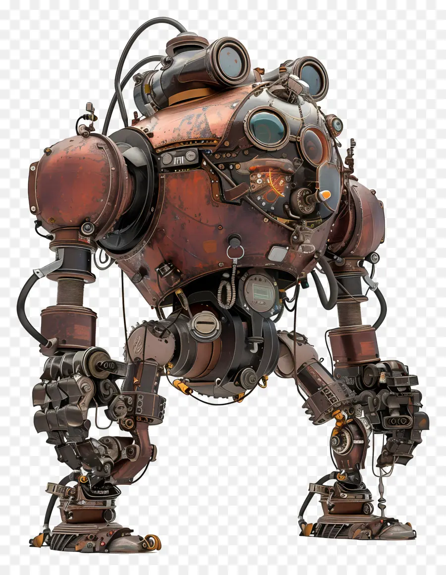 Steampunk Mech，Robot PNG