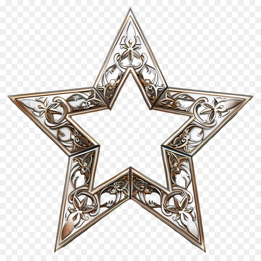 Bintang Frame，Gold Star PNG