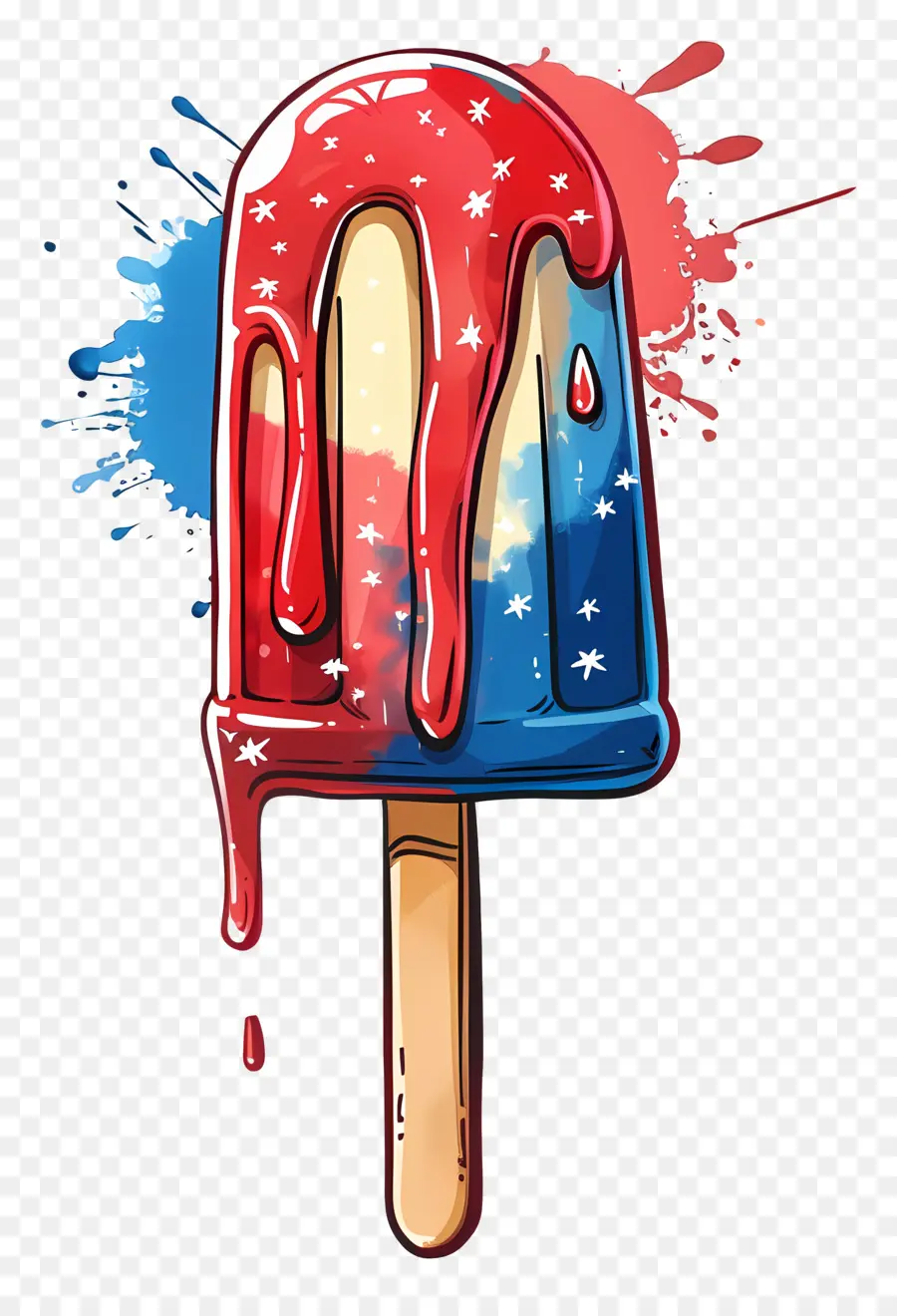 Popsicle 4 Juli，Es Krim Cone PNG