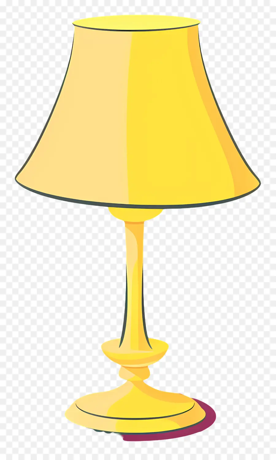 Lampu，Lampu Meja Kuning PNG