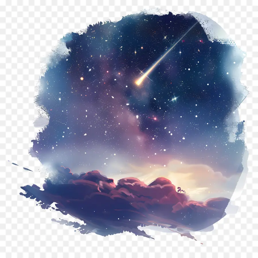Meteor Menonton Di Malam Hari，Stargazer PNG