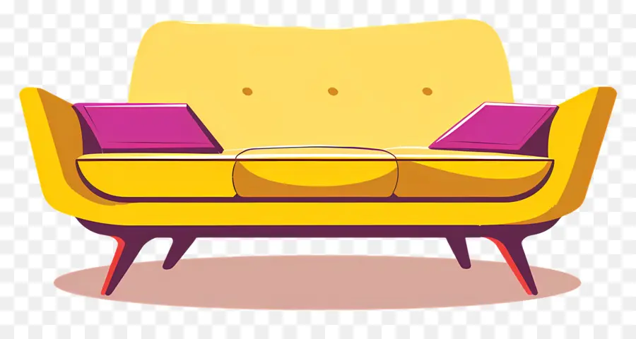 Sofa，Sofa Kuning PNG