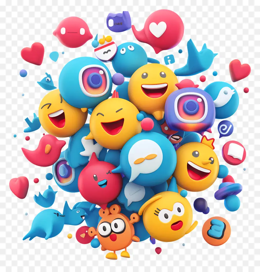 Media Sosial Hari，Emojis PNG