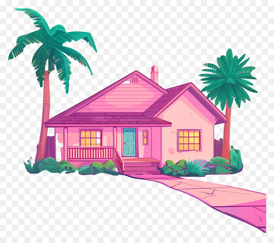 Real Estat，Pink House PNG
