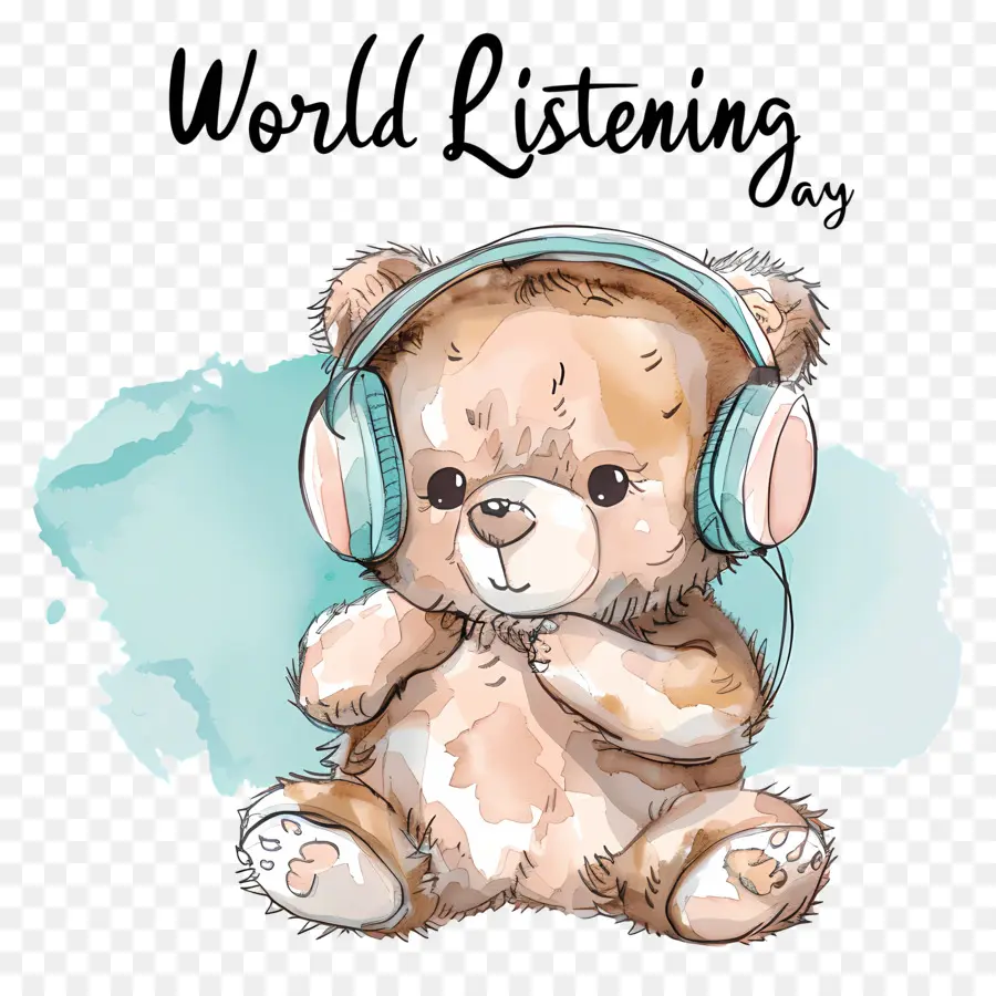 Hari Mendengarkan Dunia，Boneka Beruang PNG