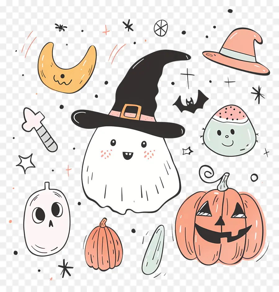 Hallowen，Coretan Halloween PNG