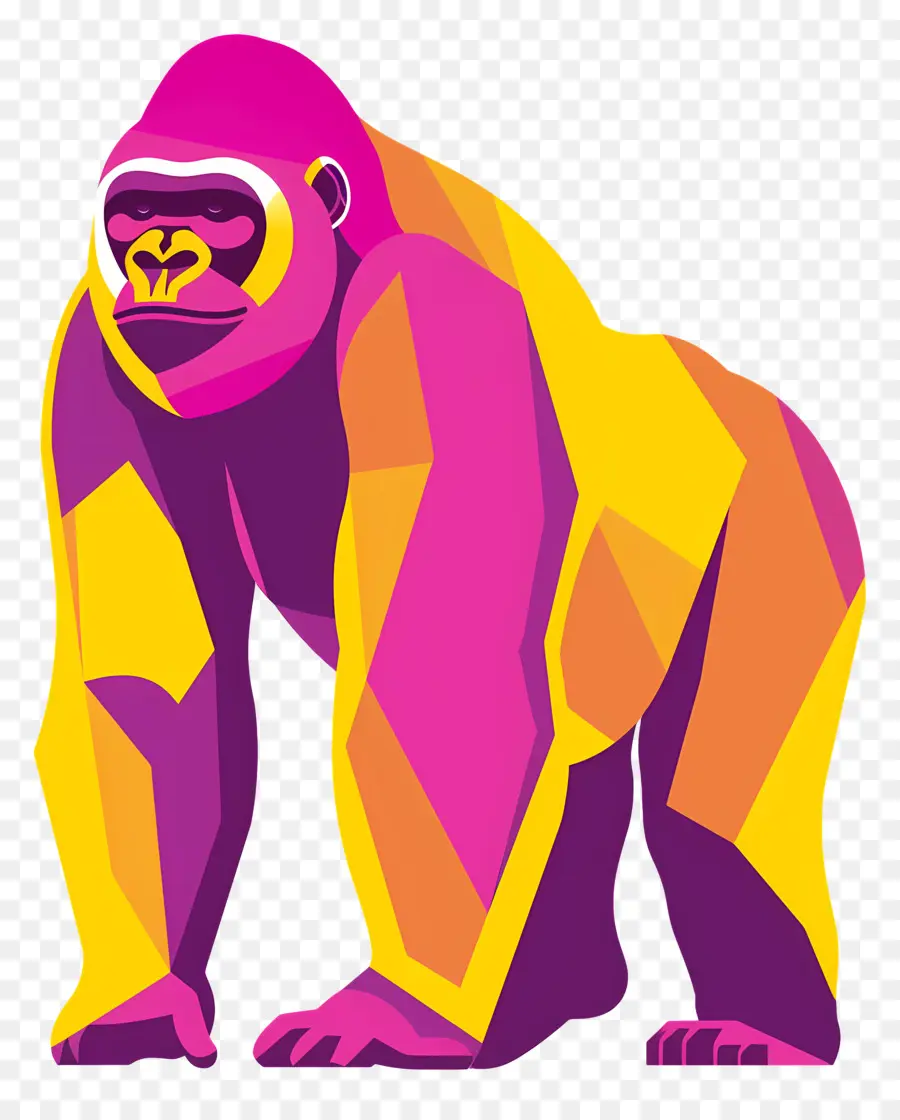 Gorila，Pink PNG