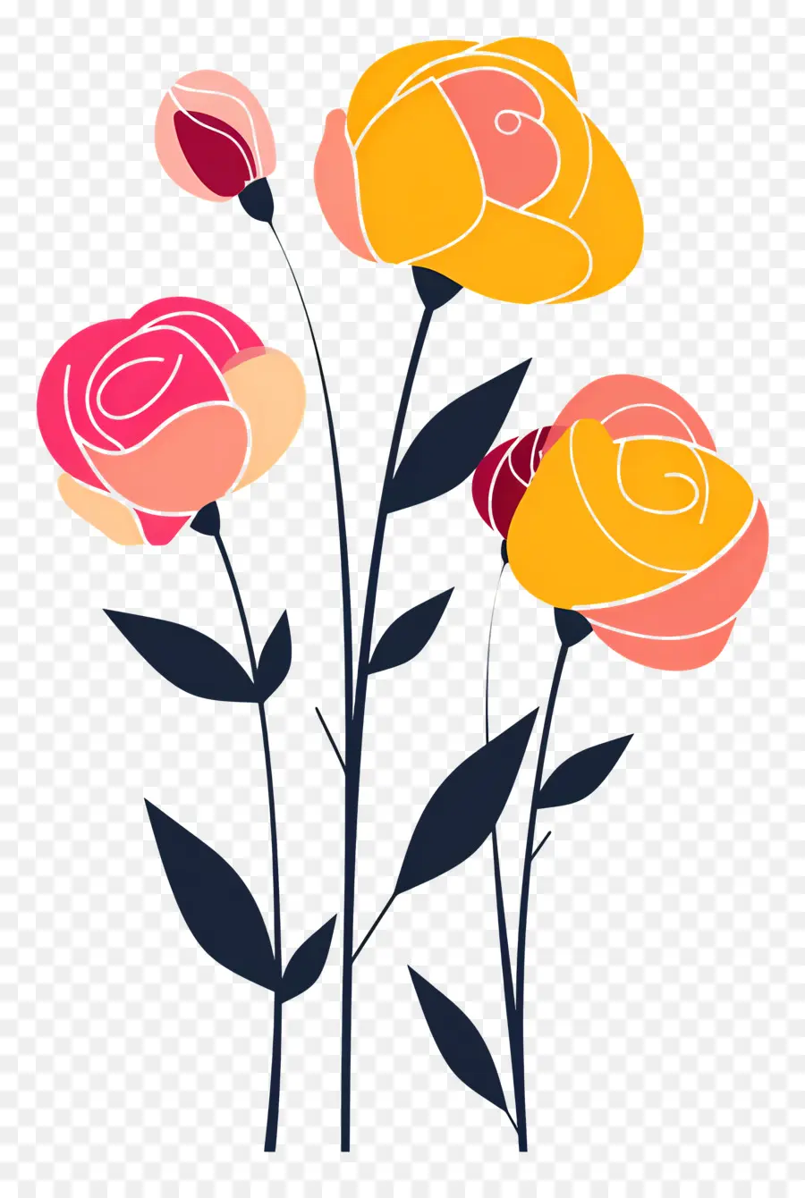 Mawar，Bunga Merah Muda PNG