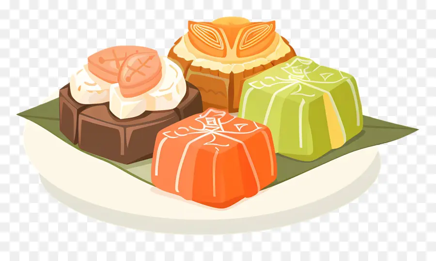 Kuih Malaysia，Kue Kue Berwarna Warni PNG