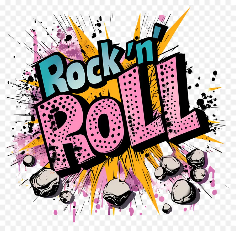 Rock N Roll，Teks Rock 'n' Roll PNG