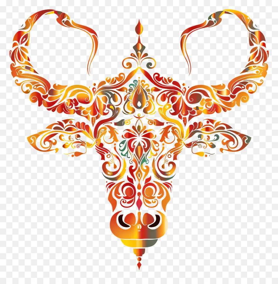 Taurus，Kepala Banteng Dekoratif PNG