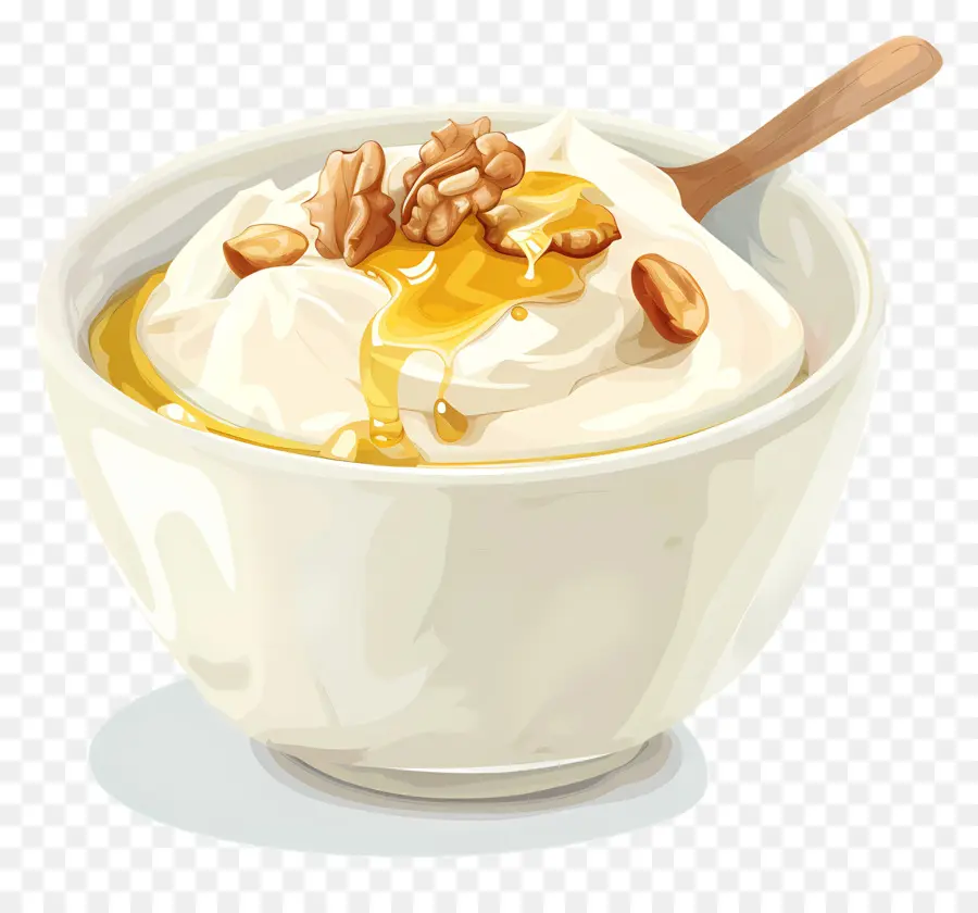 Yoghurt Yunani，Yogurt Dengan Kacang PNG