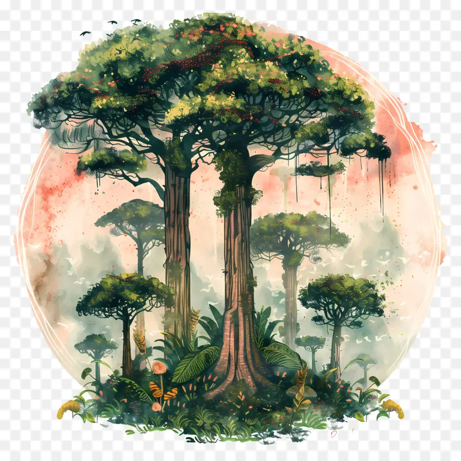 Hari Hutan Hujan Sedunia，Ilustrasi Hutan PNG