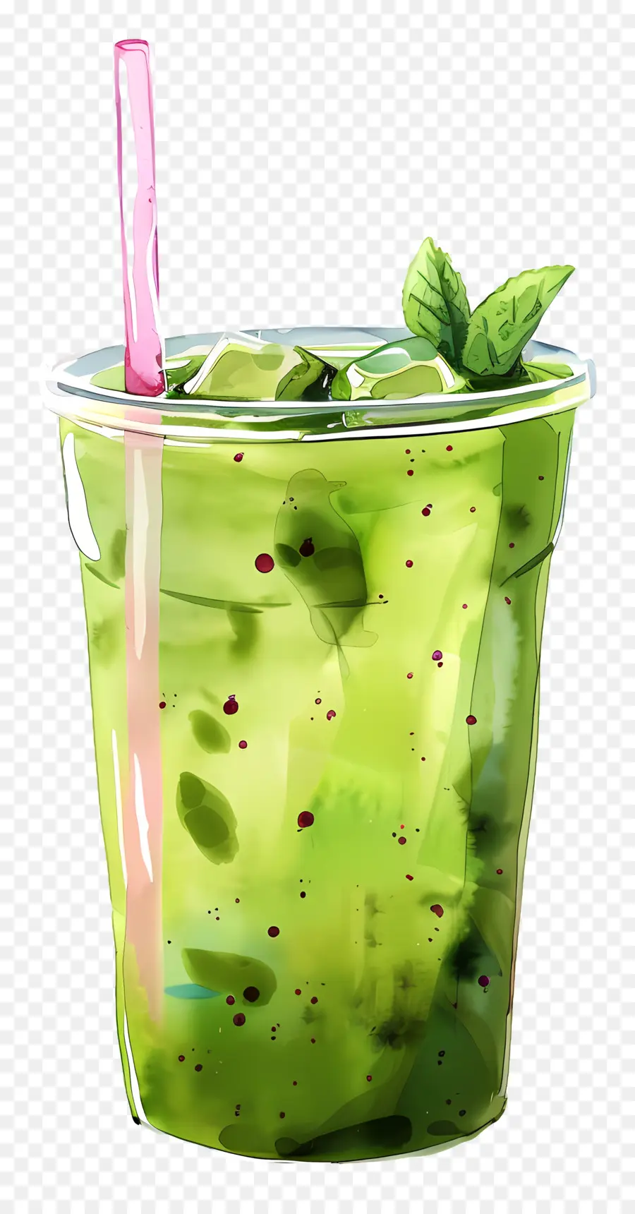 Minuman Matcha，Minuman Hijau PNG