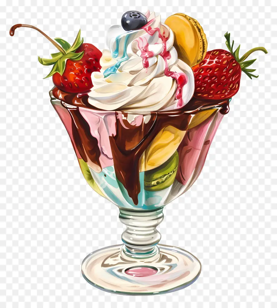 Gelato，Es Krim Sundae PNG