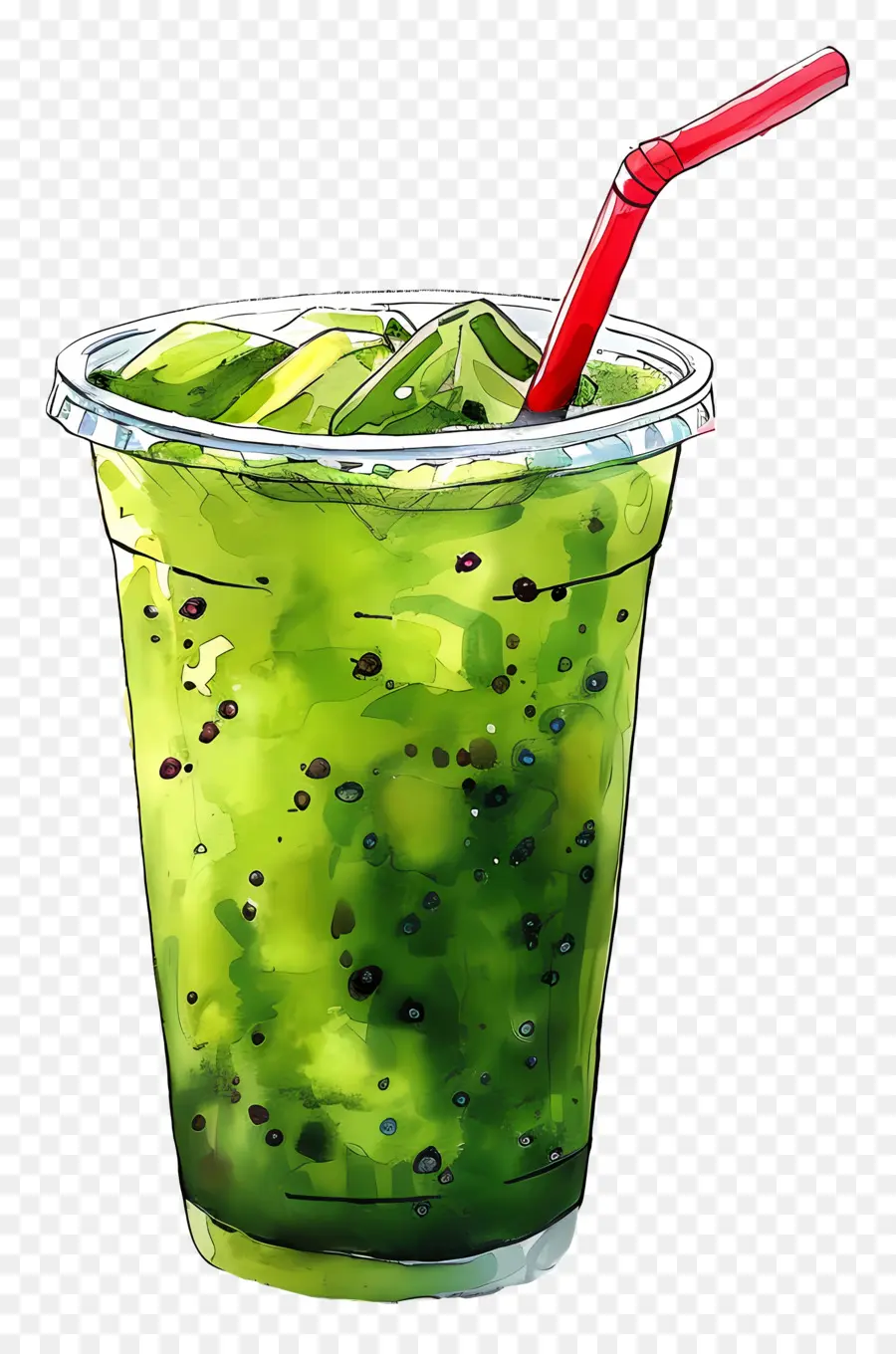 Minuman Matcha，Minuman Hijau PNG