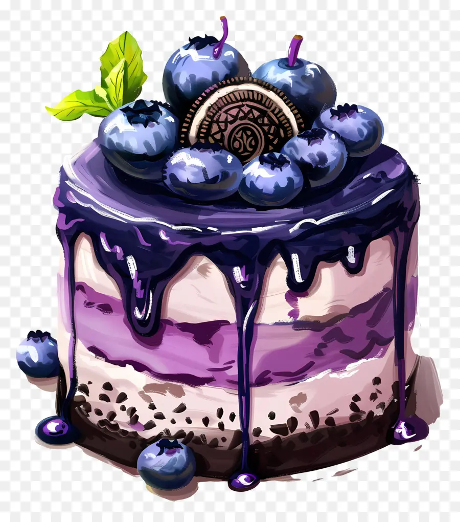 Kue Blueberry，Hidangan Penutup PNG