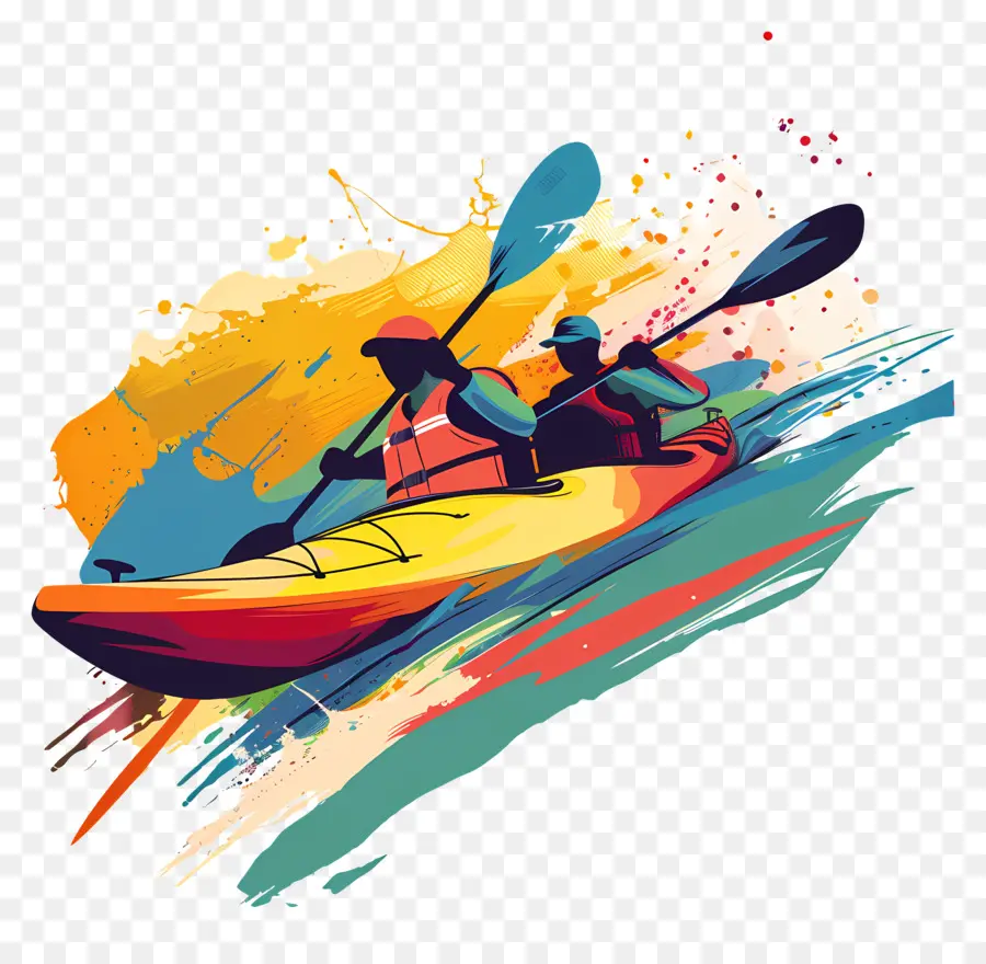 Kayak，Kayak Berwarna Warni PNG