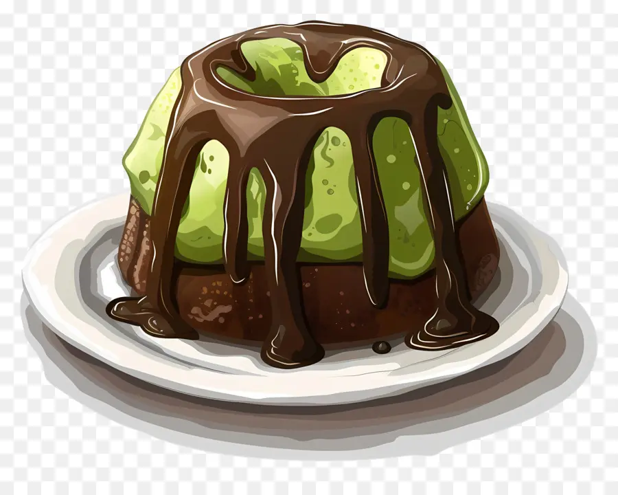 Kue Lava Matcha，Kue Coklat PNG