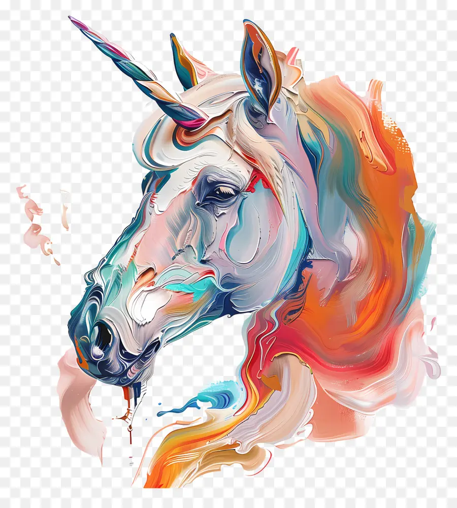 Unicorn，Unicorn Berwarna Warni PNG