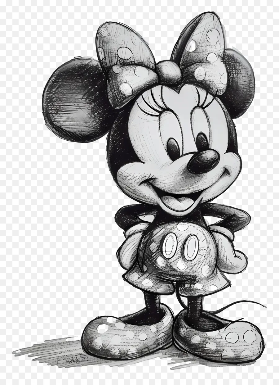 Minnie Tikus，Sketsa Mickey Mouse PNG