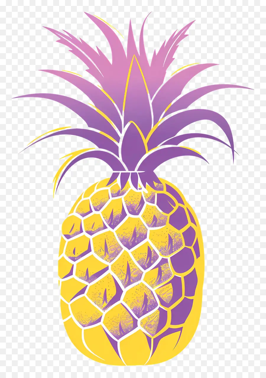 Nanas，Nanas Berwarna Warni PNG