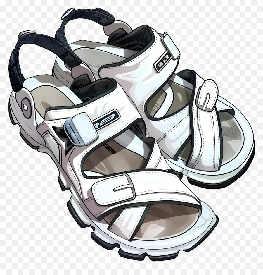 Sandal Olahraga，Sandal Putih PNG