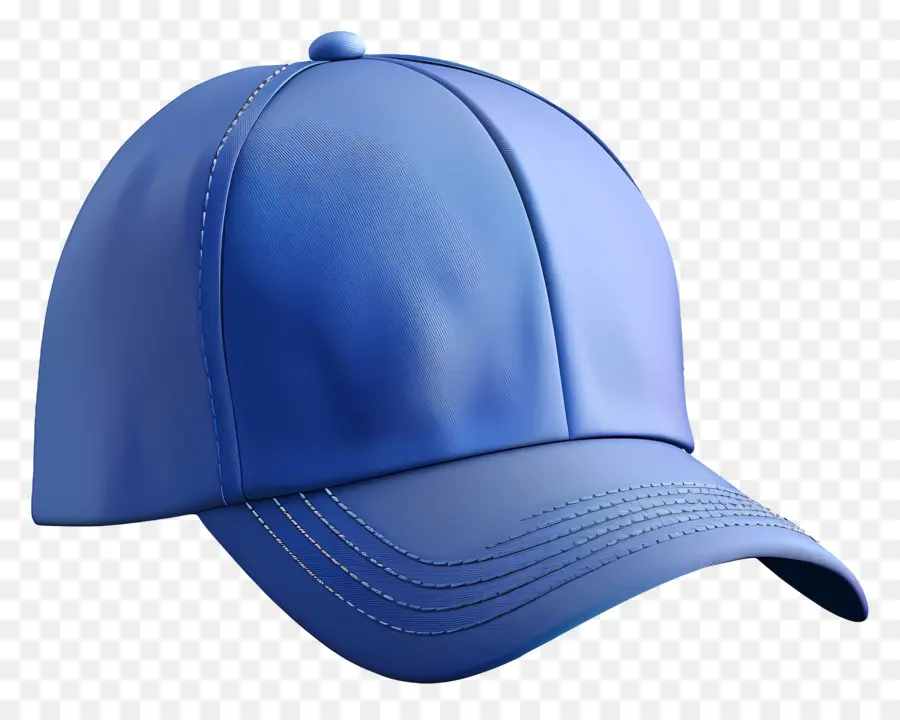 Topi Bisbol，Topi Biru PNG