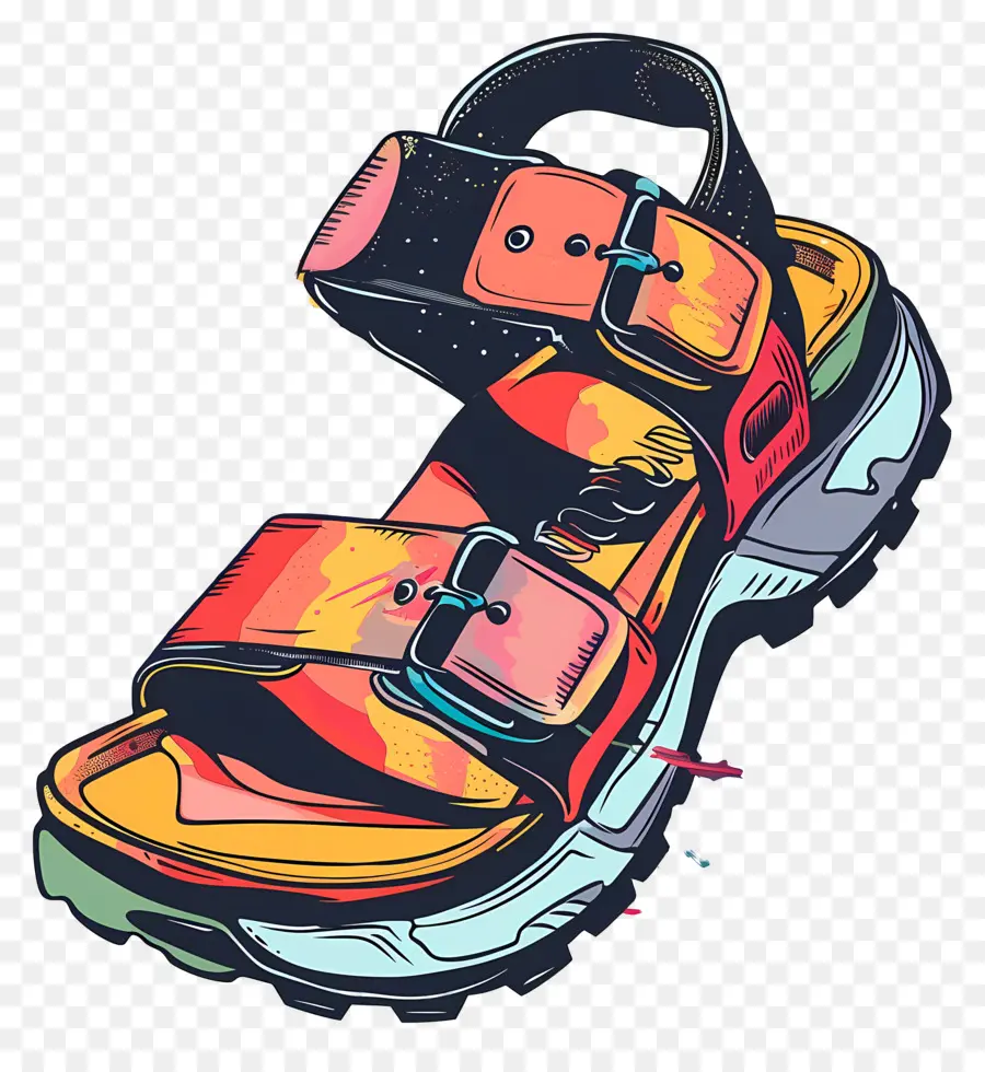 Sandal Olahraga，Sandal Berwarna Warni PNG