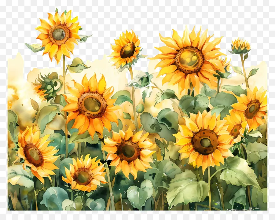 Ladang Bunga Matahari，Bunga Matahari PNG