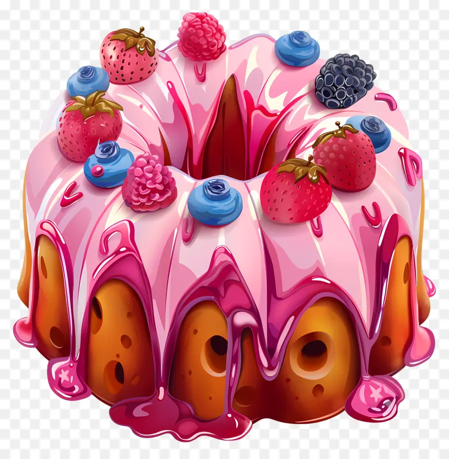 Kue Bundt，Kue Bundt Dengan Berry PNG