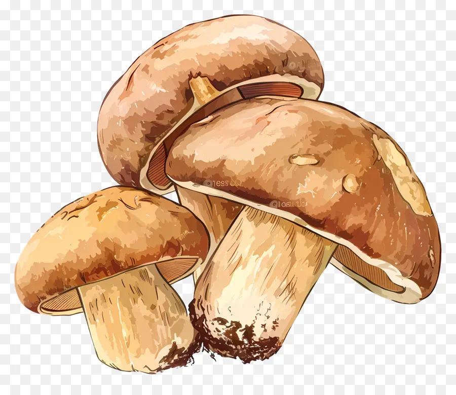 Jamur Porcini，Ilustrasi Jamur PNG