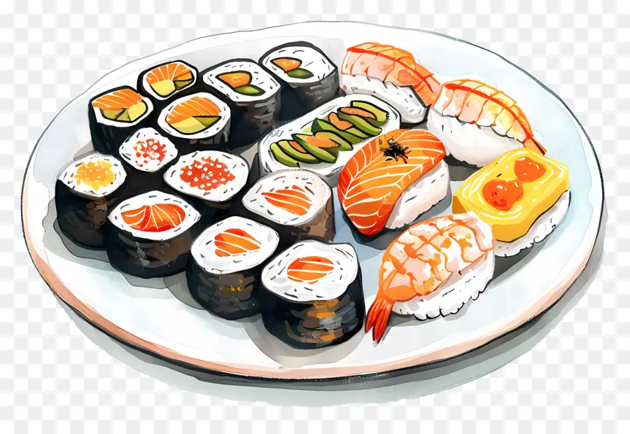 Piring Sushi，Piring PNG