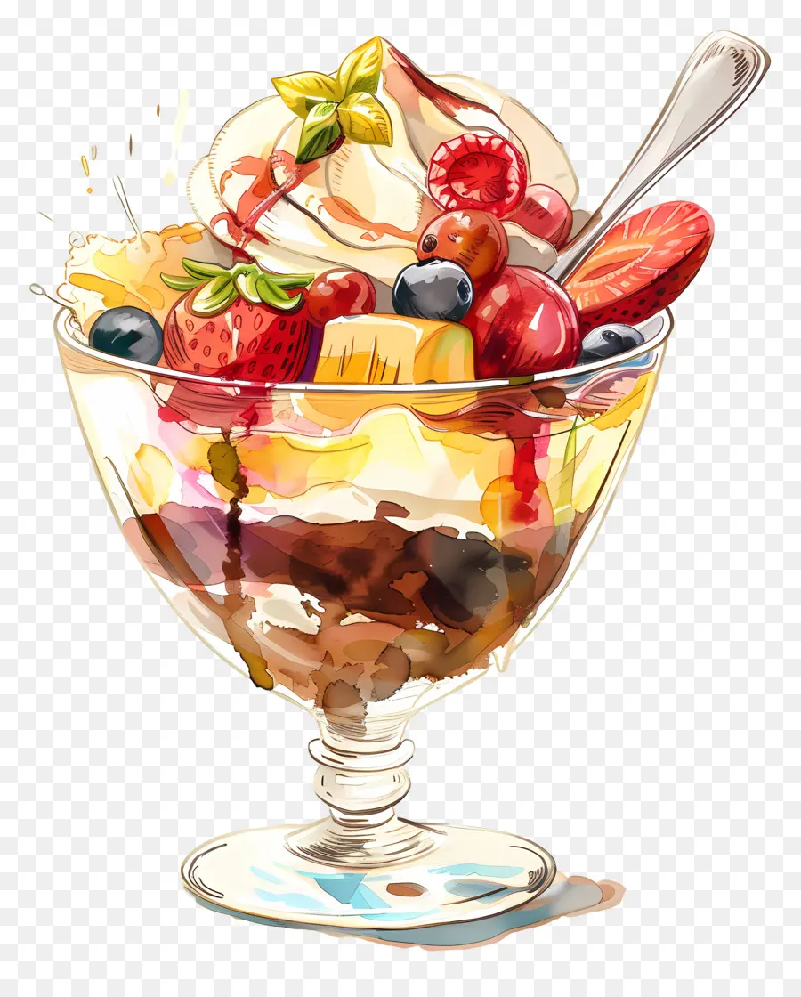 Sundae，Es Krim PNG