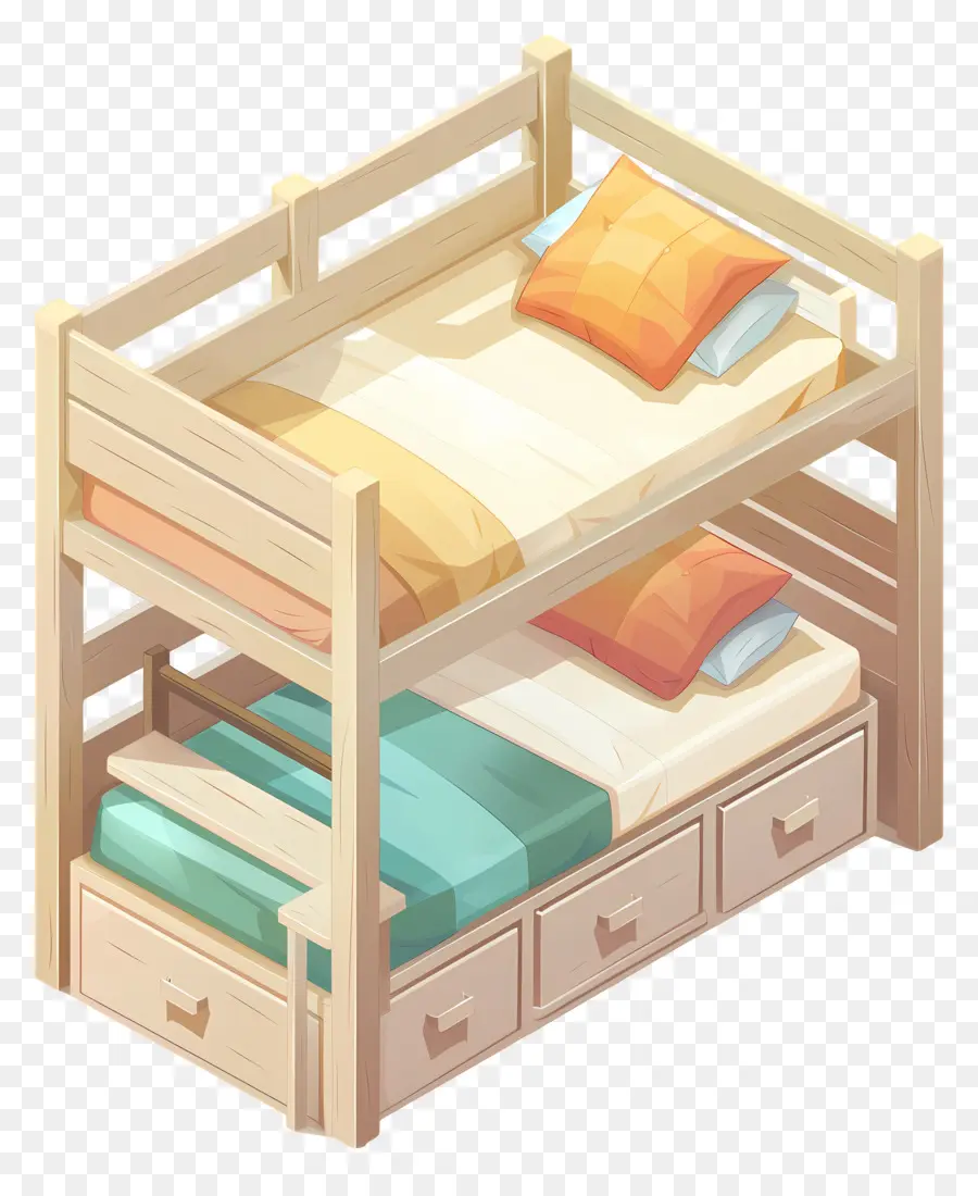 Tempat Tidur Susun，Kayu PNG