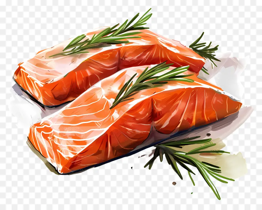 Ikan Salmon Fillet，Ikan Salmon PNG