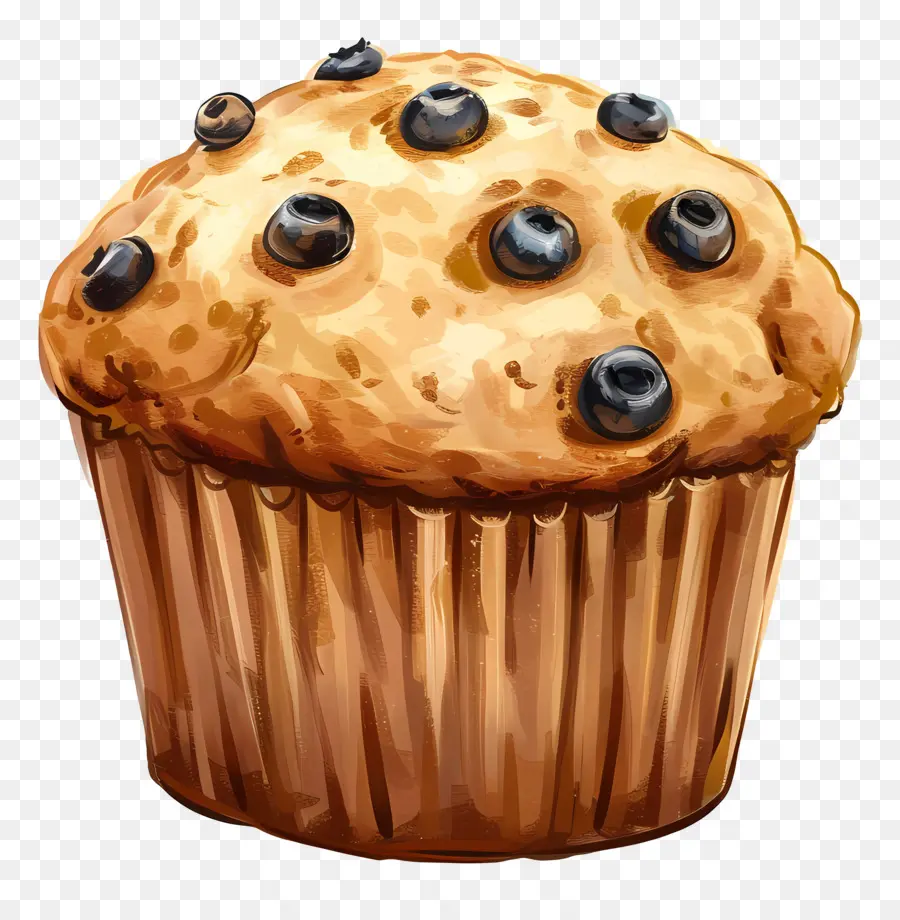 Muffin Blueberry，Hidangan Penutup PNG