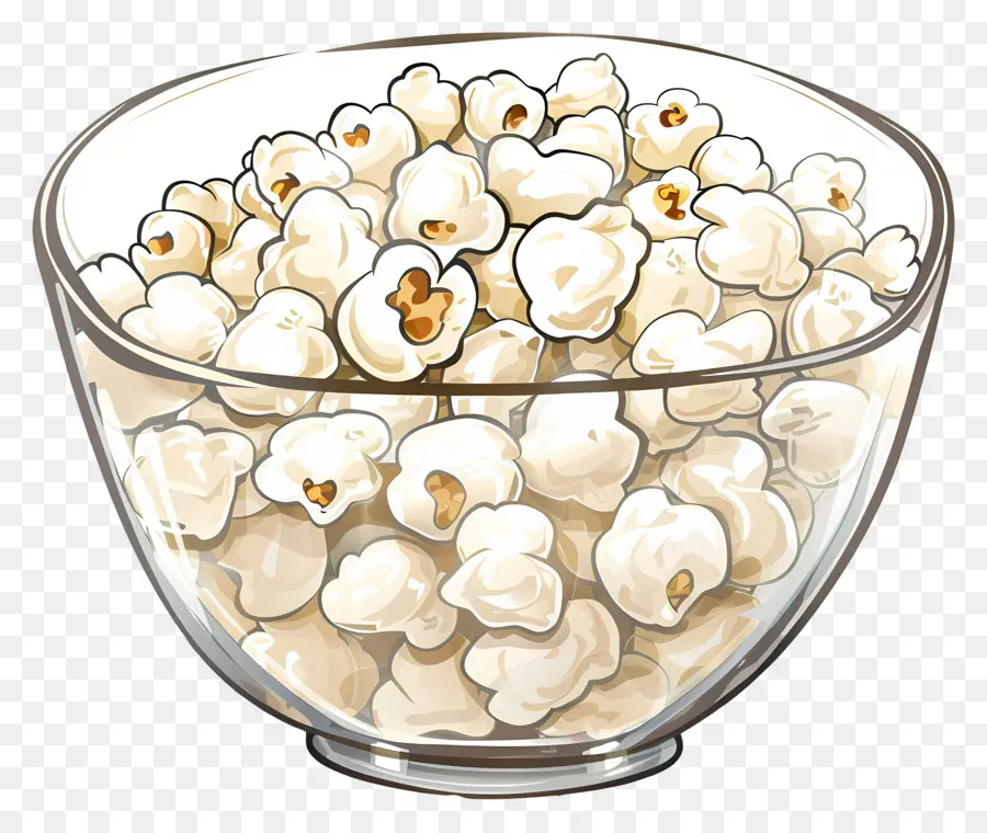 Popcorn，Semangkuk Popcorn PNG