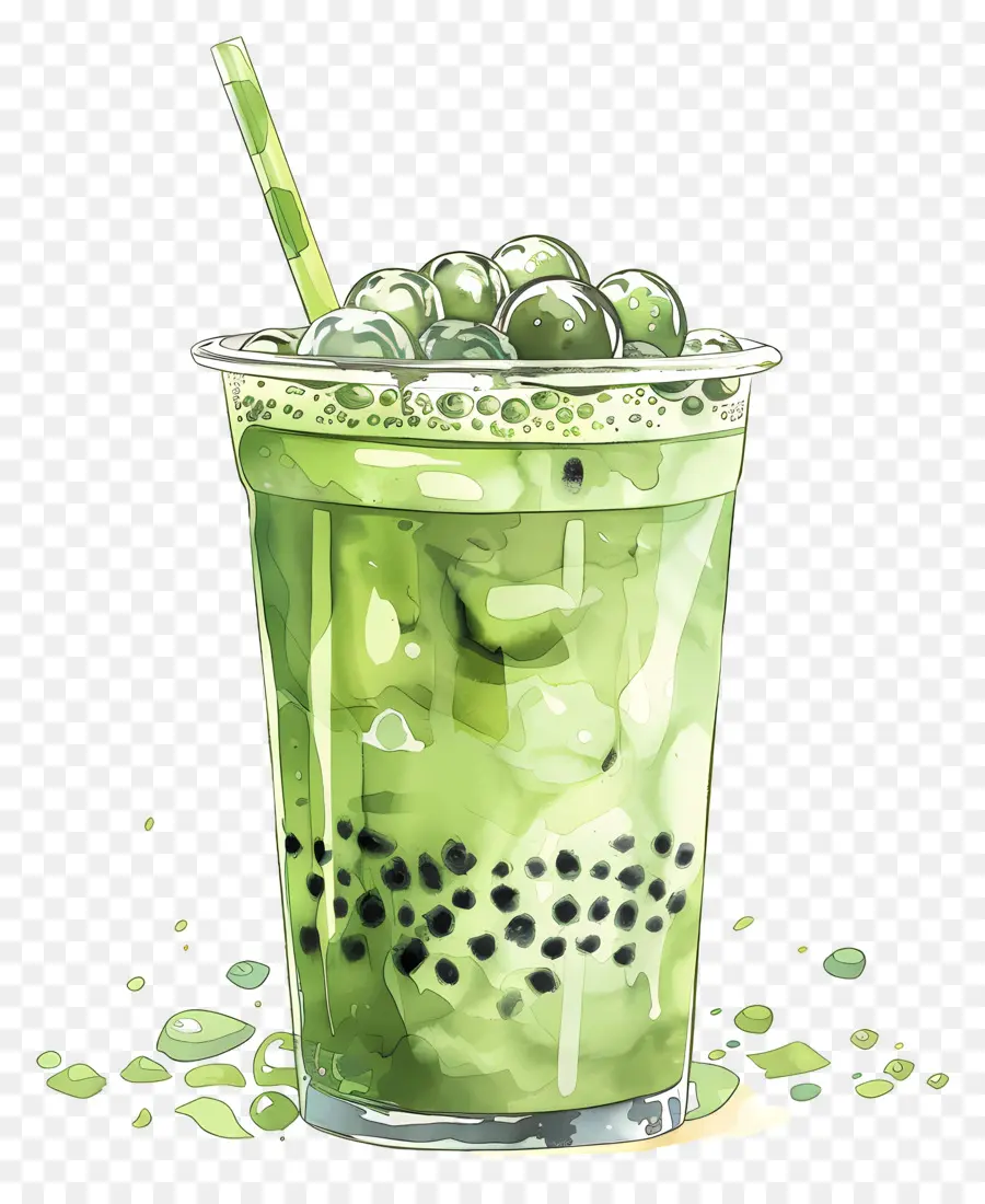 Teh Gelembung Matcha，Teh Hijau PNG